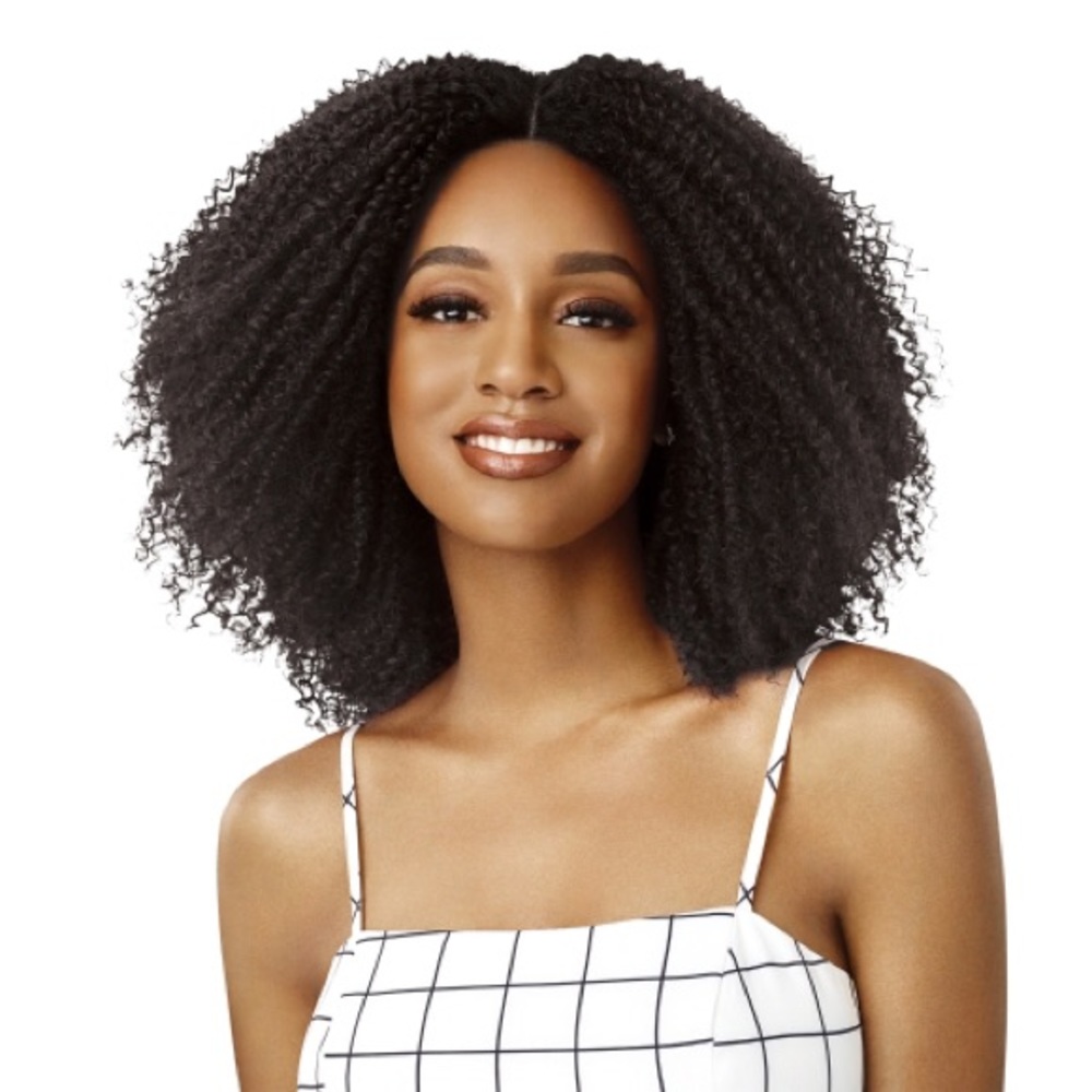 Outre 4b crown curls synthetic lace front wig